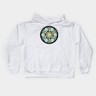 Blue Flower Crown Kids Hoodie